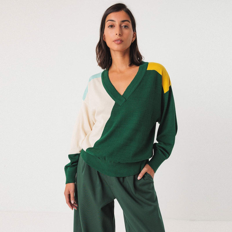 Adriana Sweater dark green SKFK