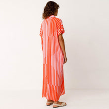Delia Dress red stripes SKFK