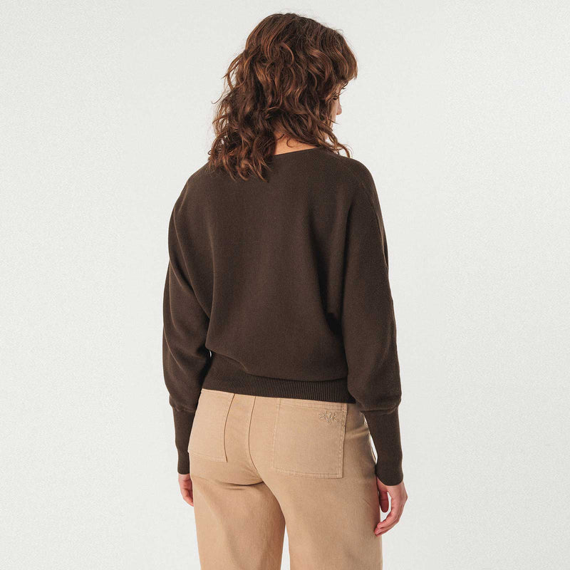 Ibar Sweater dark brown SKFK