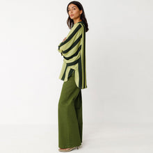 Katrin Shirt green stripes SKFK