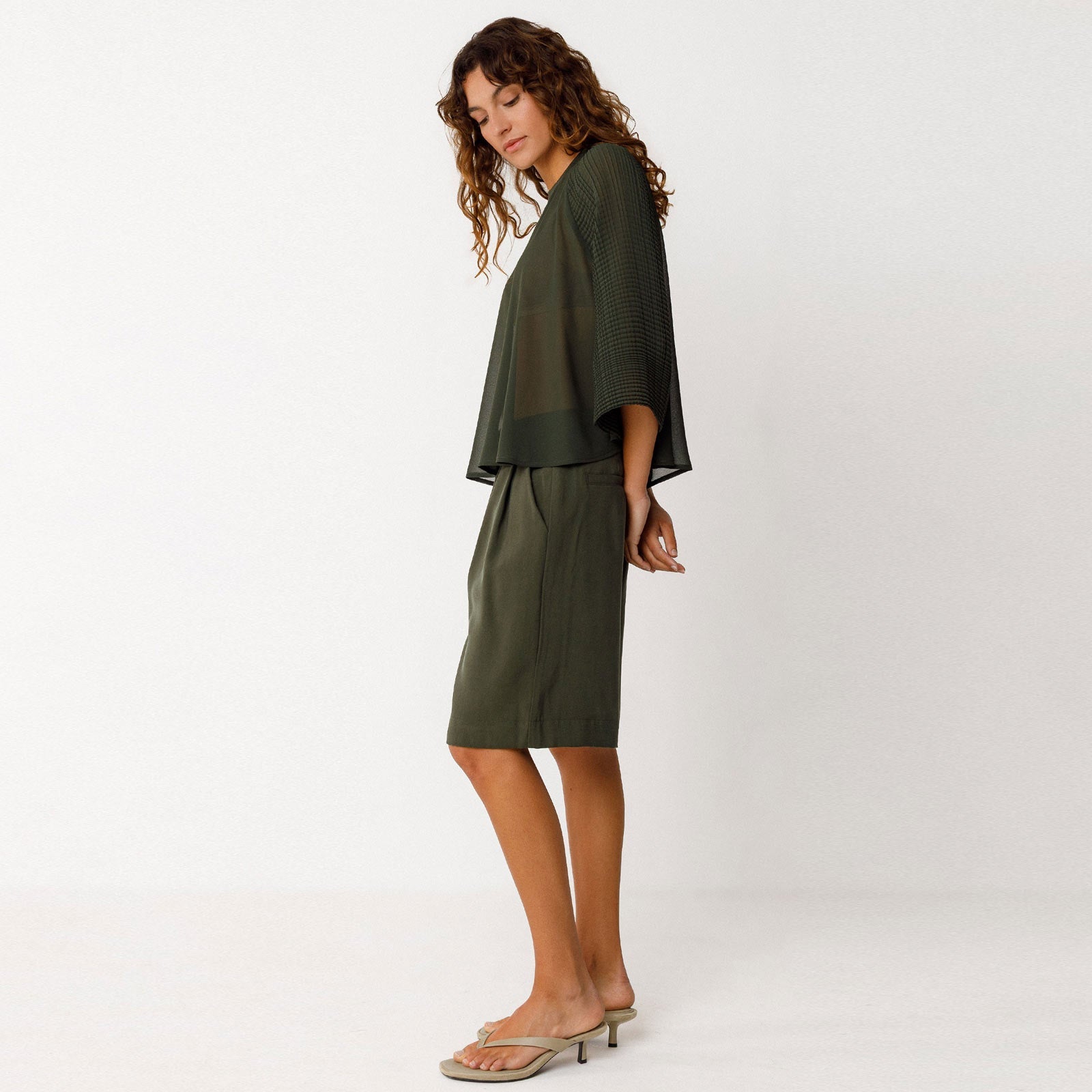 Laida Shorts bottle green SKFK