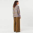 Lone Shirt olive/lilac stripes SKFK