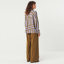 Lone Shirt olive/lilac stripes SKFK