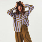 Lone Shirt olive/lilac stripes SKFK