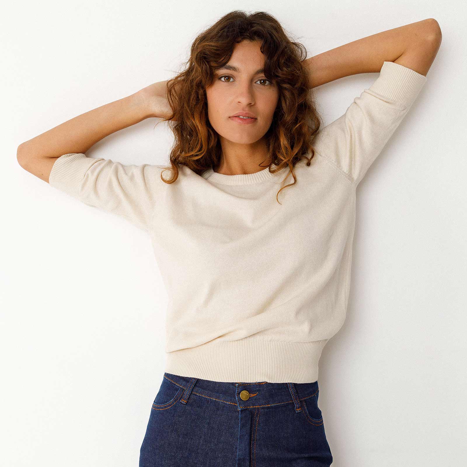 Muike Sweater ivory SSW00808-13 SKFK