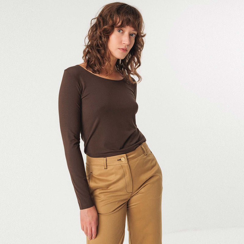 Zur-7 Longsleeve dark brown SKFK