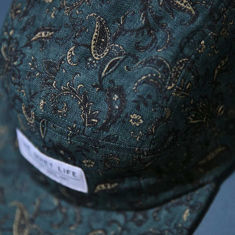 TQL Paisley Floral 5 Panel Camper Hat - dark blue The Quiet Life