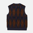 Argyll Sleeveless Fleece Crew brown/navy Universal Works