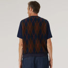 Argyll Sleeveless Fleece Crew brown/navy Universal Works