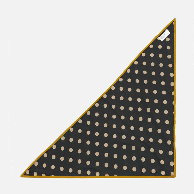 Bold Dot Print Rayon Scout Scarf black Universal Works