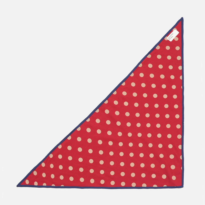 Bold Dot Print Rayon Scout Scarf red Universal Works