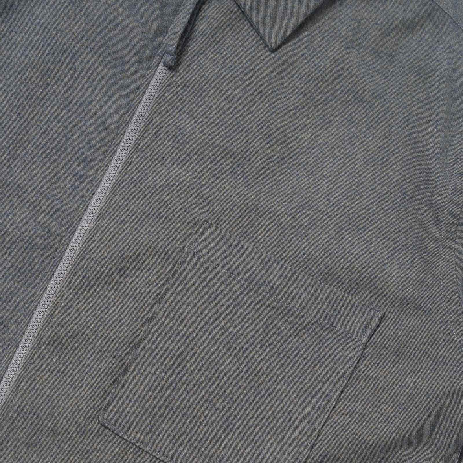 Brushed Flannel Zip Shirt navy Universal Works