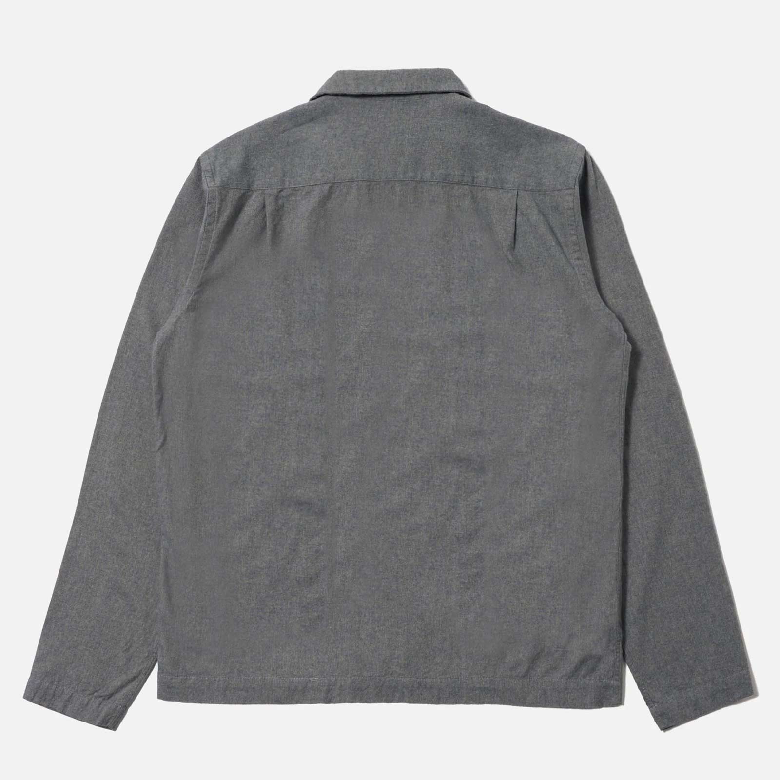 Brushed Flannel Zip Shirt navy Universal Works