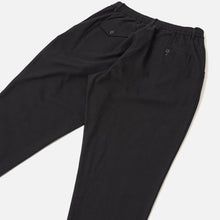Brushed Moleskin Pleated Track Pant black