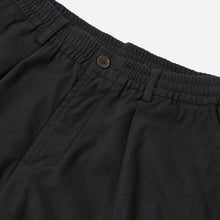 Brushed Moleskin Pleated Track Pant black