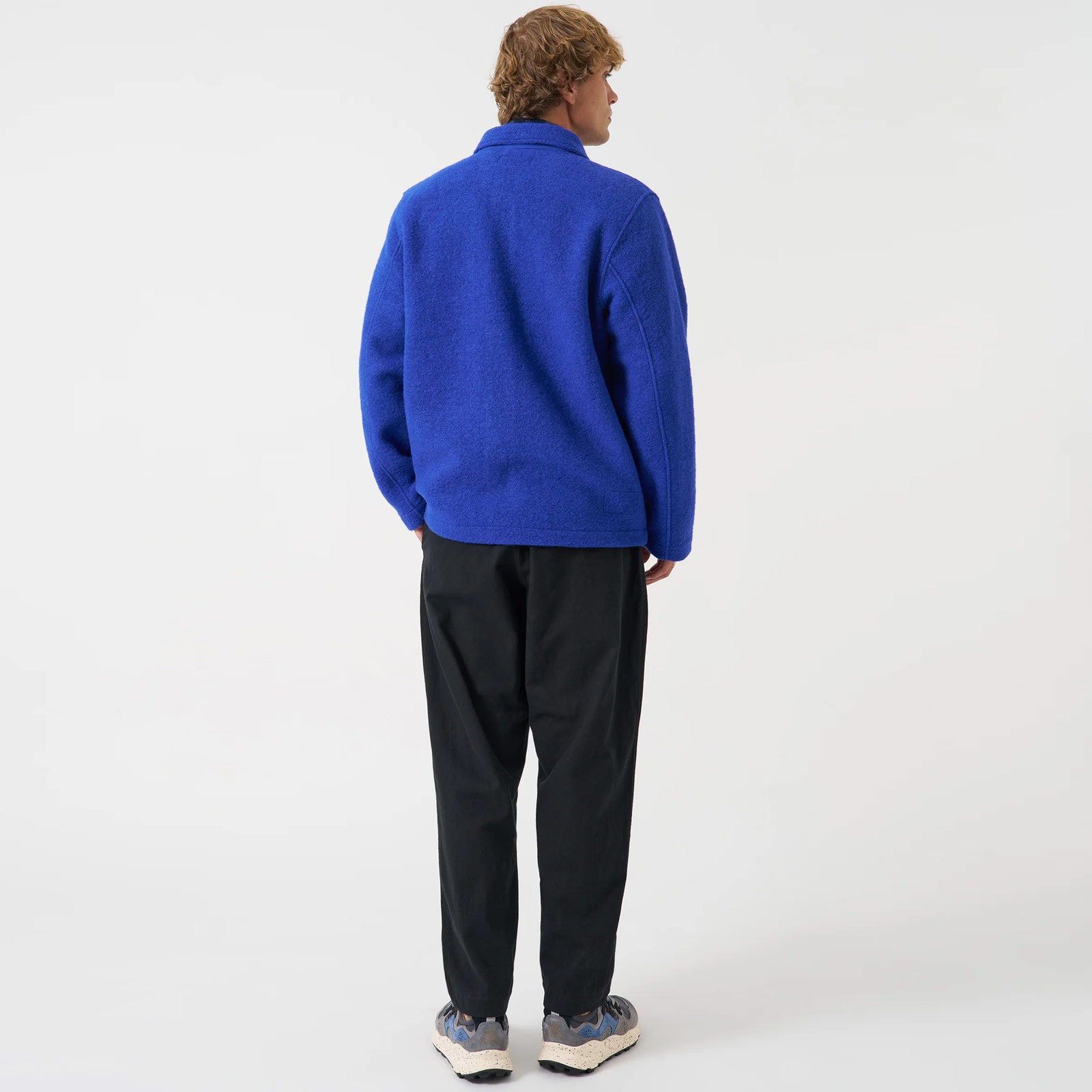 Brushed Moleskin Pleated Track Pant black
