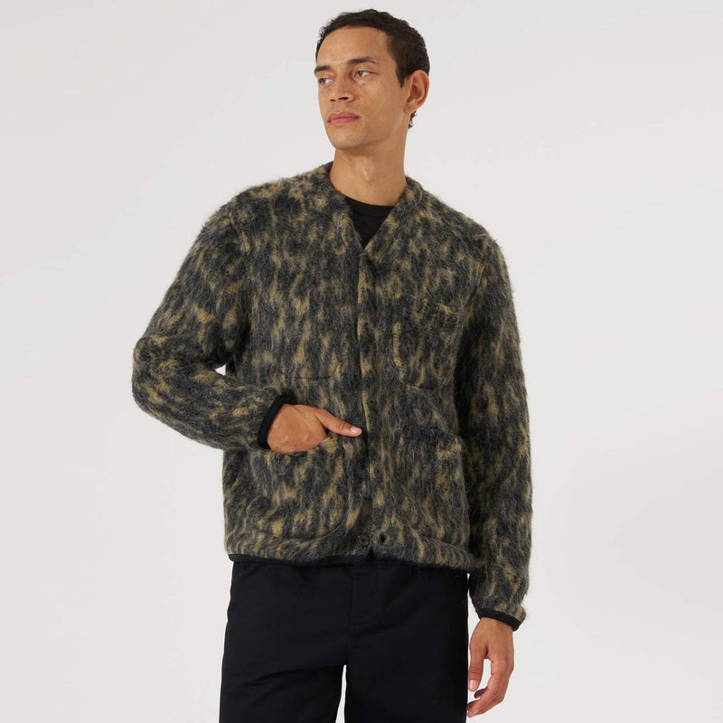 Dolce Fleece Cardigan charcoal Universal Works