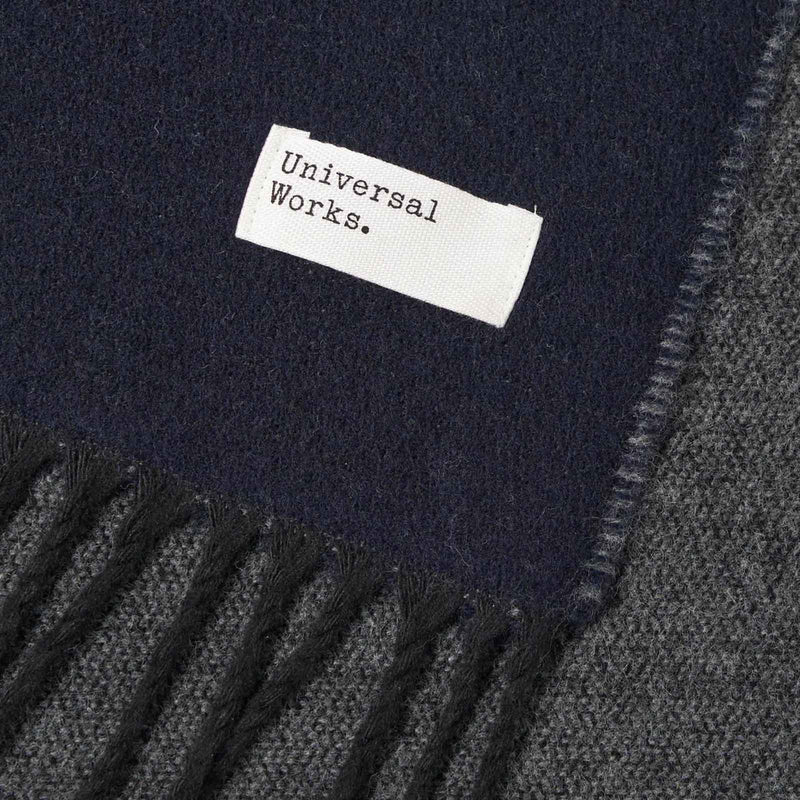 Double Sided Scarf navy/mid grey Universal Works