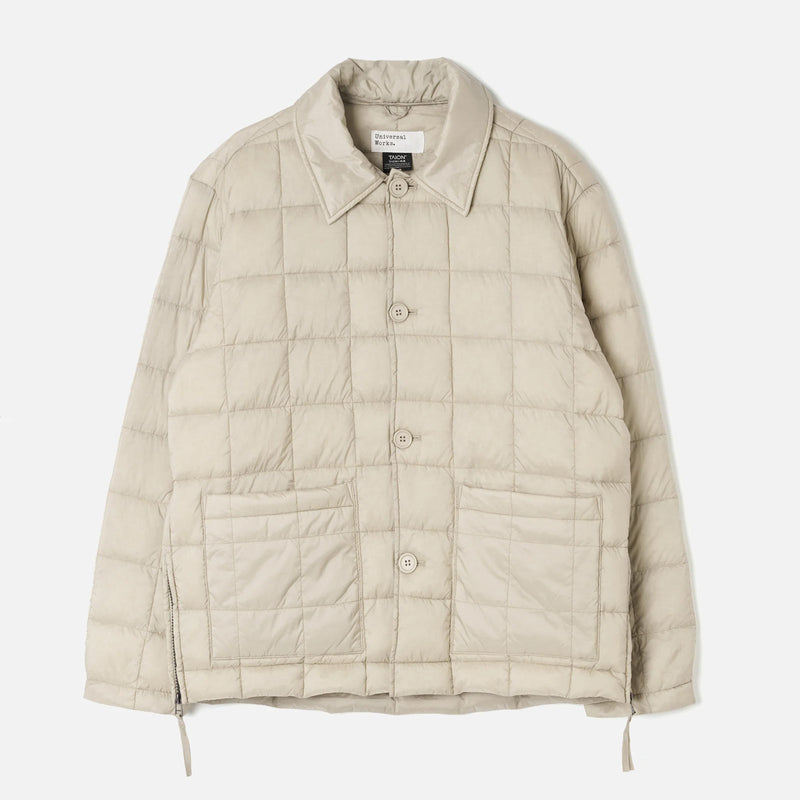Down Cardigan Nylon Soft Shell ice grey