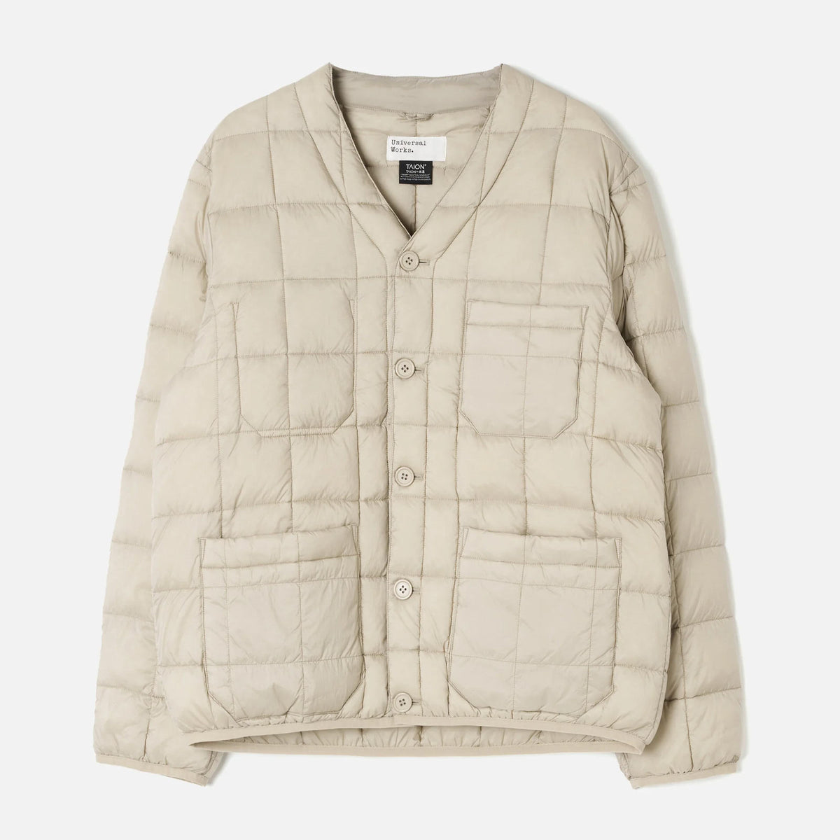 Down Cardigan Nylon Soft Shell ice grey