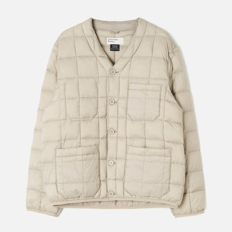 Down Cardigan Nylon Soft Shell ice grey