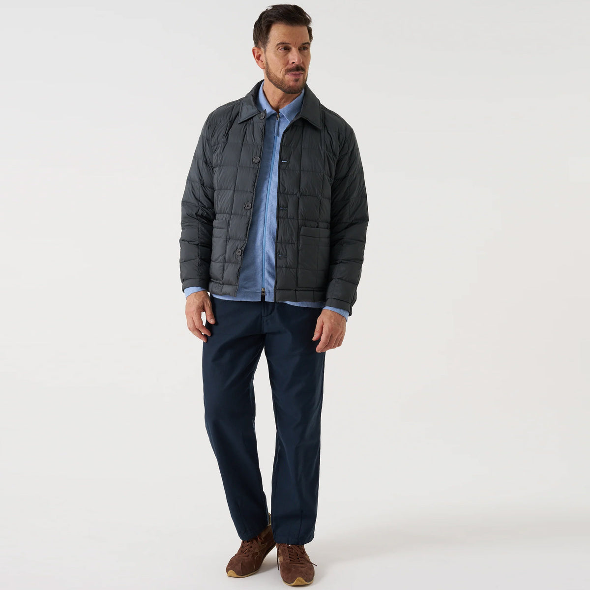 Down Rams Jacket Nylon Soft Shell charcoal