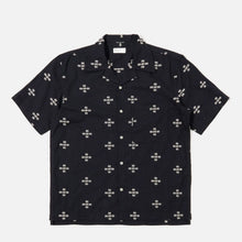 Embroidered Diamond Camp Shirt black Universal Works