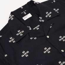 Embroidered Diamond Camp Shirt black Universal Works