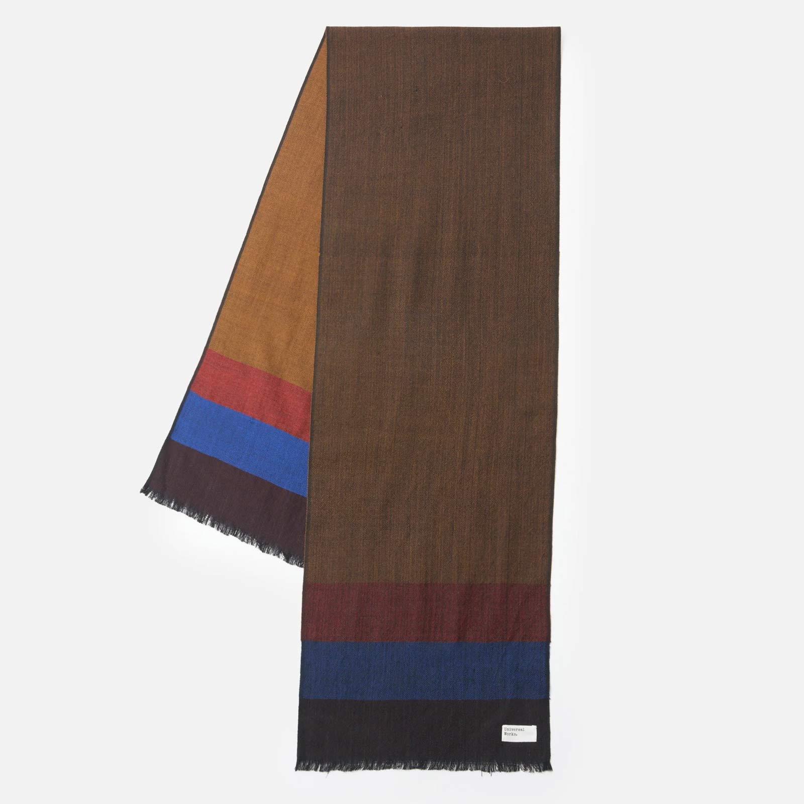 Himalayan Reversible Wool Scarf brown