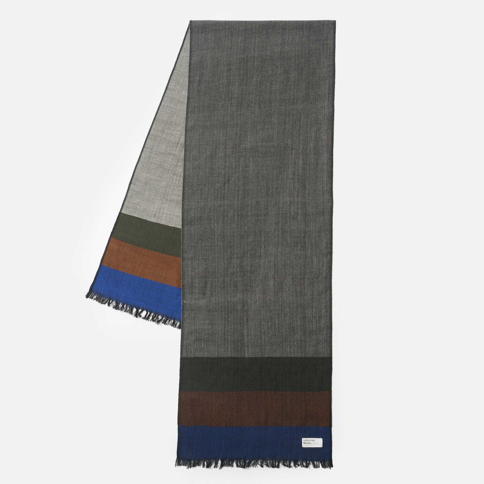 Himalayan Reversible Wool Scarf grey