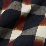 L/S Utility Shirt Check Ikat navy/brown