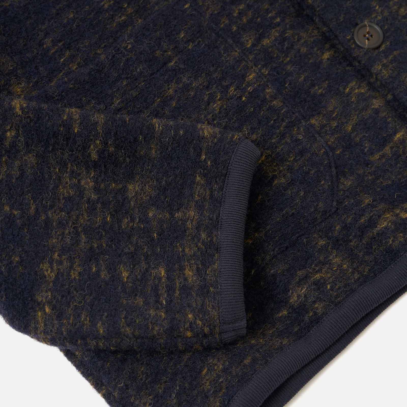 Marble Fleece Cardigan navy Universal Works