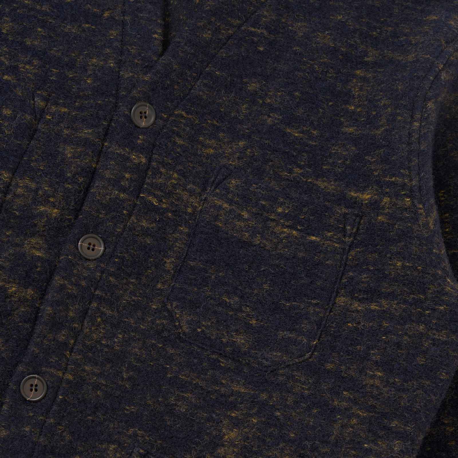 Marble Fleece Cardigan navy Universal Works
