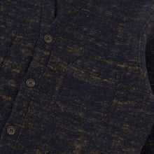 Marble Fleece Cardigan navy Universal Works