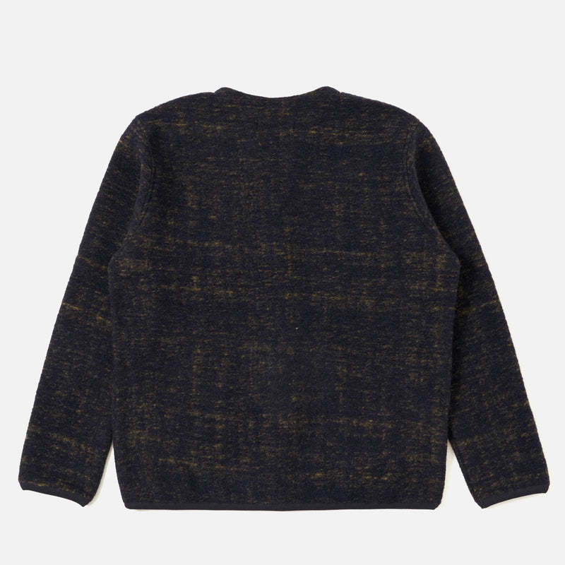 Marble Fleece Cardigan navy Universal Works