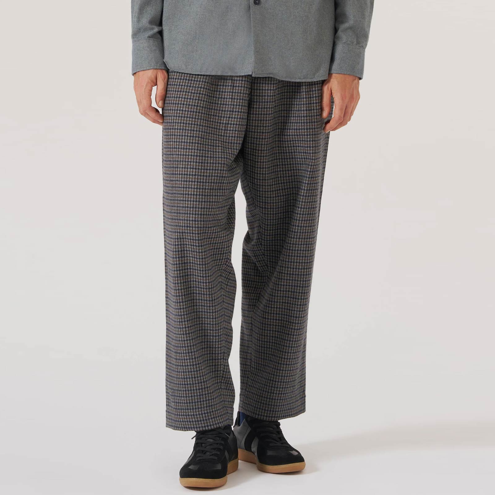 Oxford Houndstooth Wool Mix Pant charcoal Universal Works