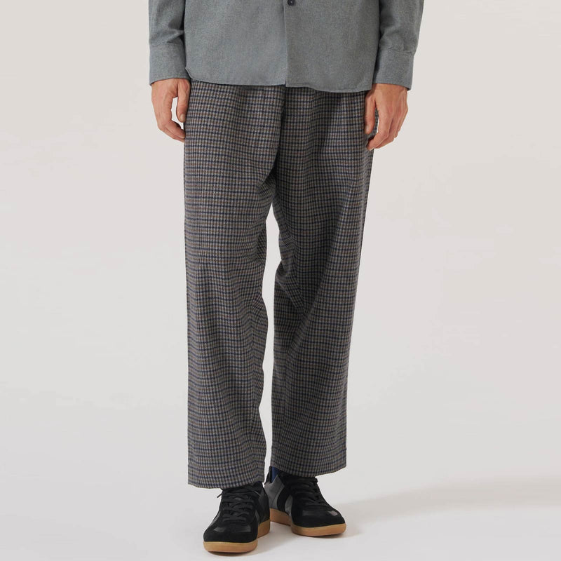 Oxford Houndstooth Wool Mix Pant charcoal Universal Works