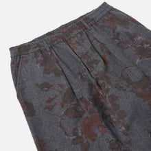 Pleated Track Pant Printed Flannel mid grey