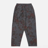 Pleated Track Pant Printed Flannel mid grey