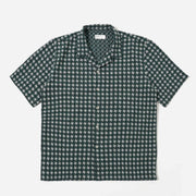 Rhodes 8 Cotton Road Shirt green/white Universal Works
