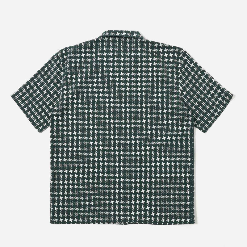 Rhodes 8 Cotton Road Shirt green/white Universal Works