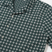 Rhodes 8 Cotton Road Shirt green/white Universal Works