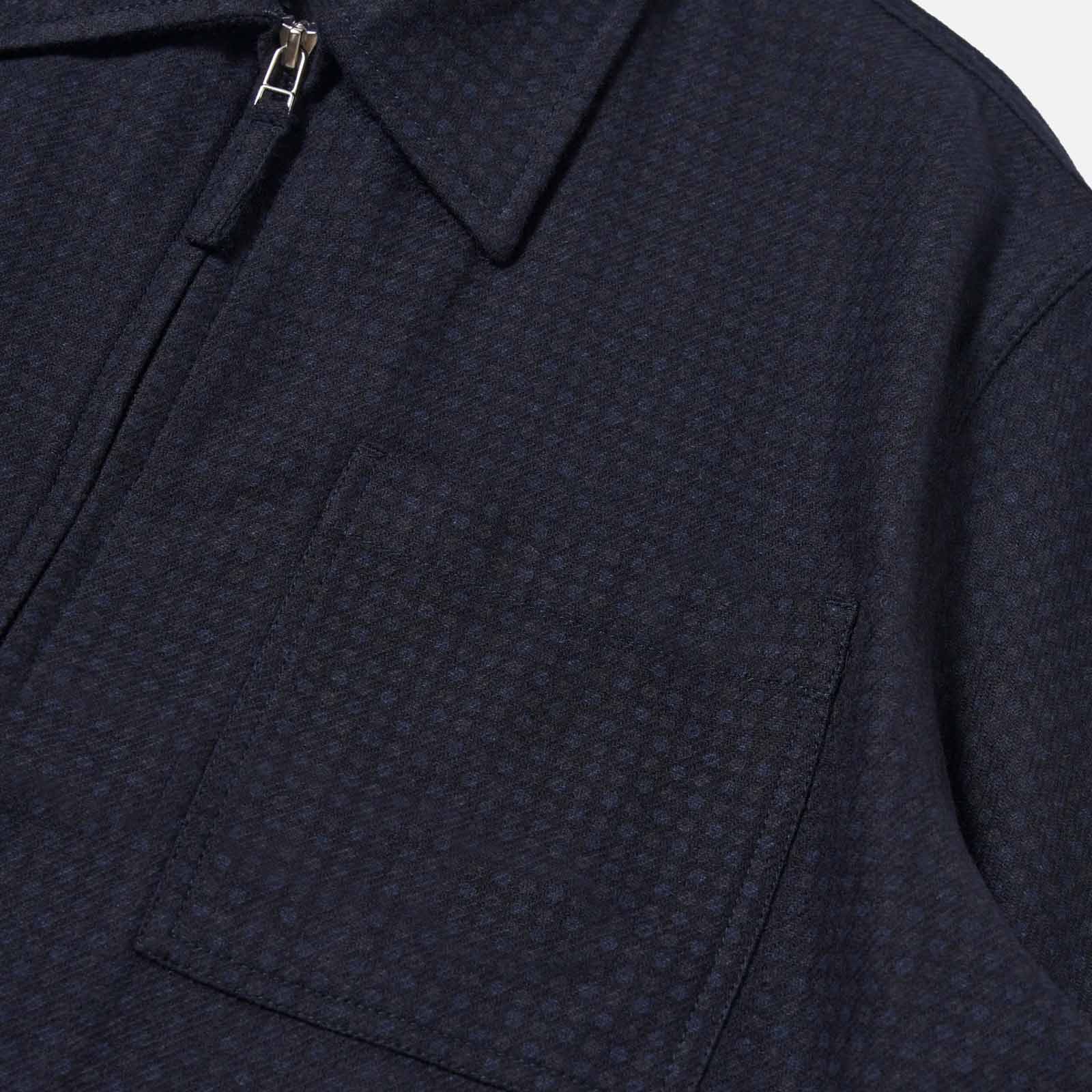 Rose Bowl Dot Print Flannel Jacket navy Universal Works