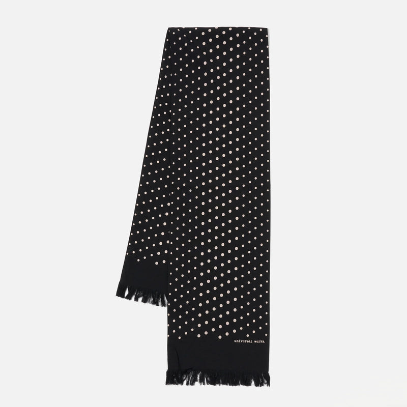 Short Dot Print Scarf black Universal Works