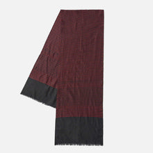 Silk Jacquard Scarf black/red