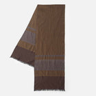 Silk Jacquard Scarf brown/sky/gold