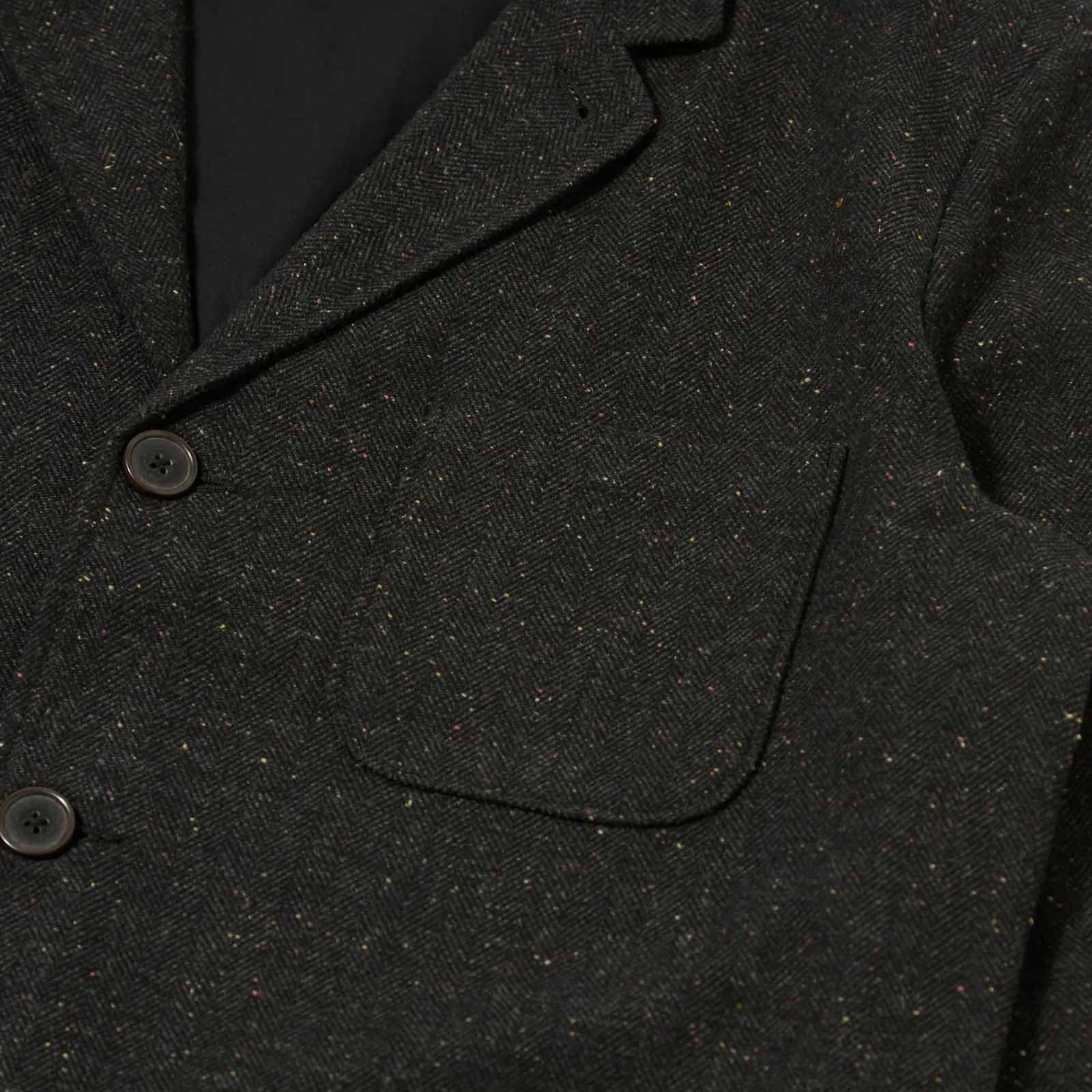 Three Button Salt n Pepper Tweed Jacket black Universal Works