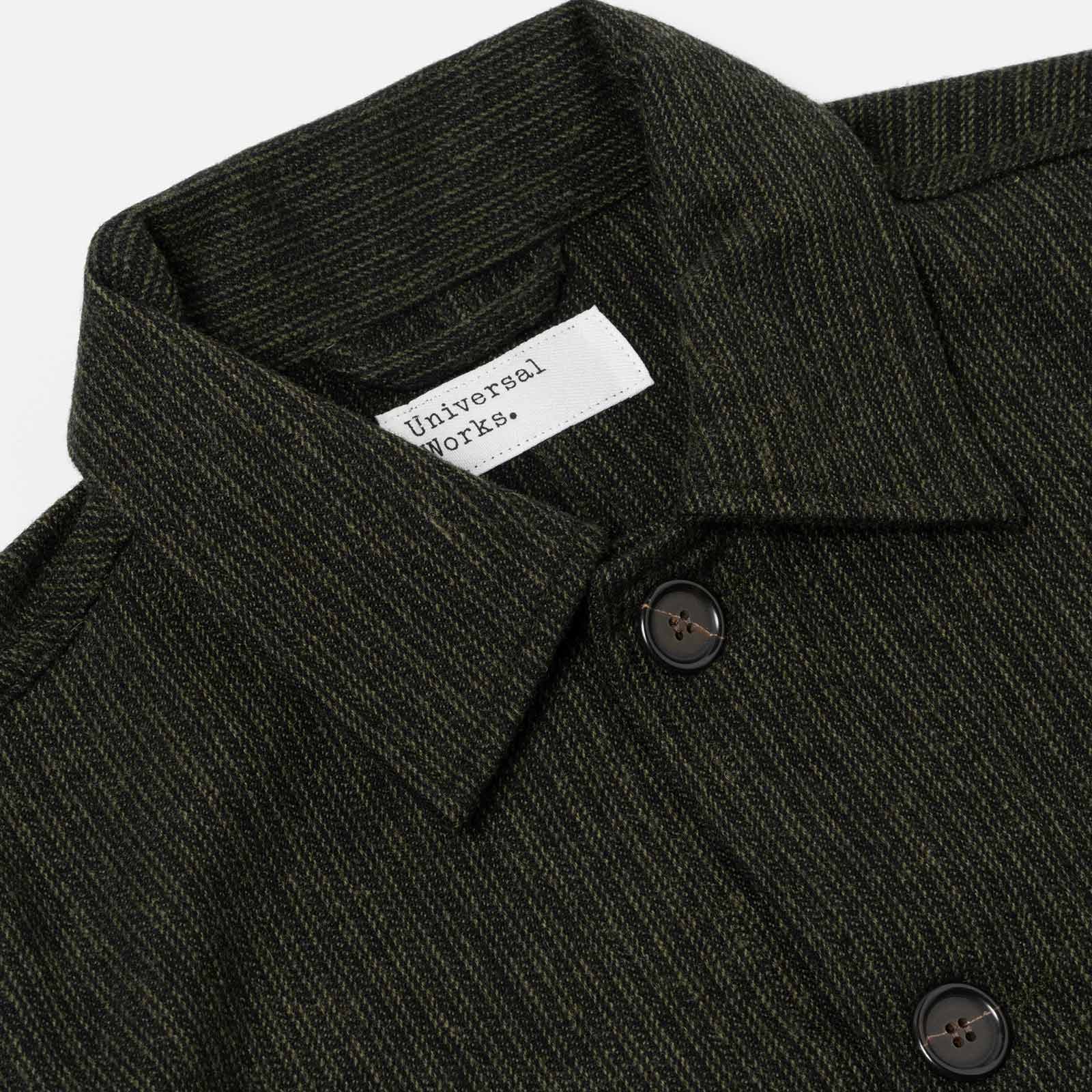 Utility Jacket Stripe Wool Mix black/olive