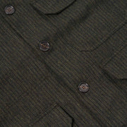 Utility Jacket Stripe Wool Mix black/olive