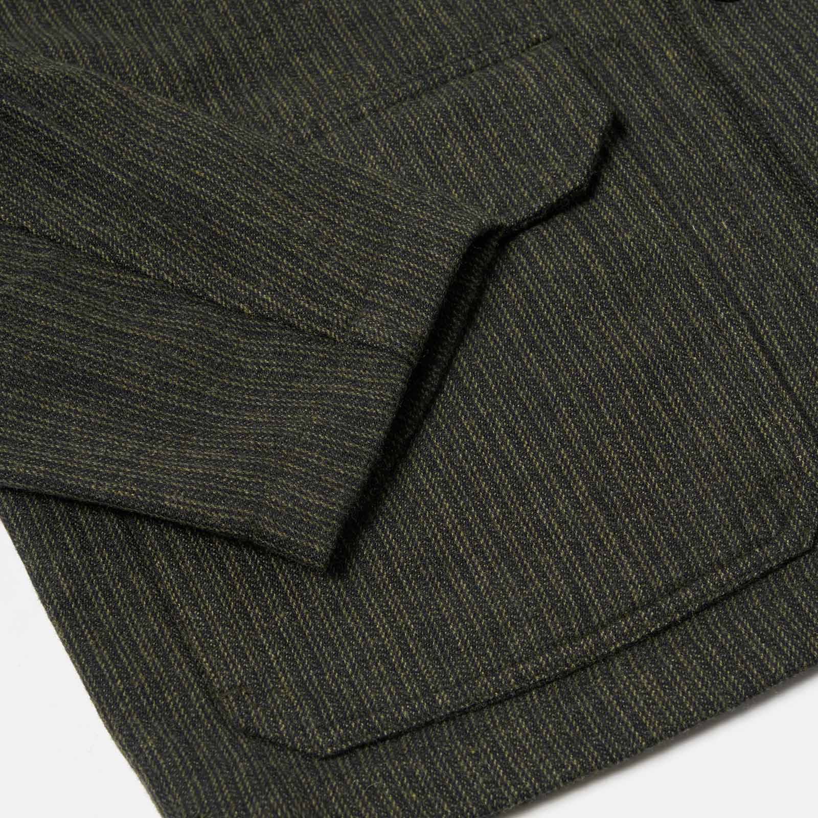 Utility Jacket Stripe Wool Mix black/olive